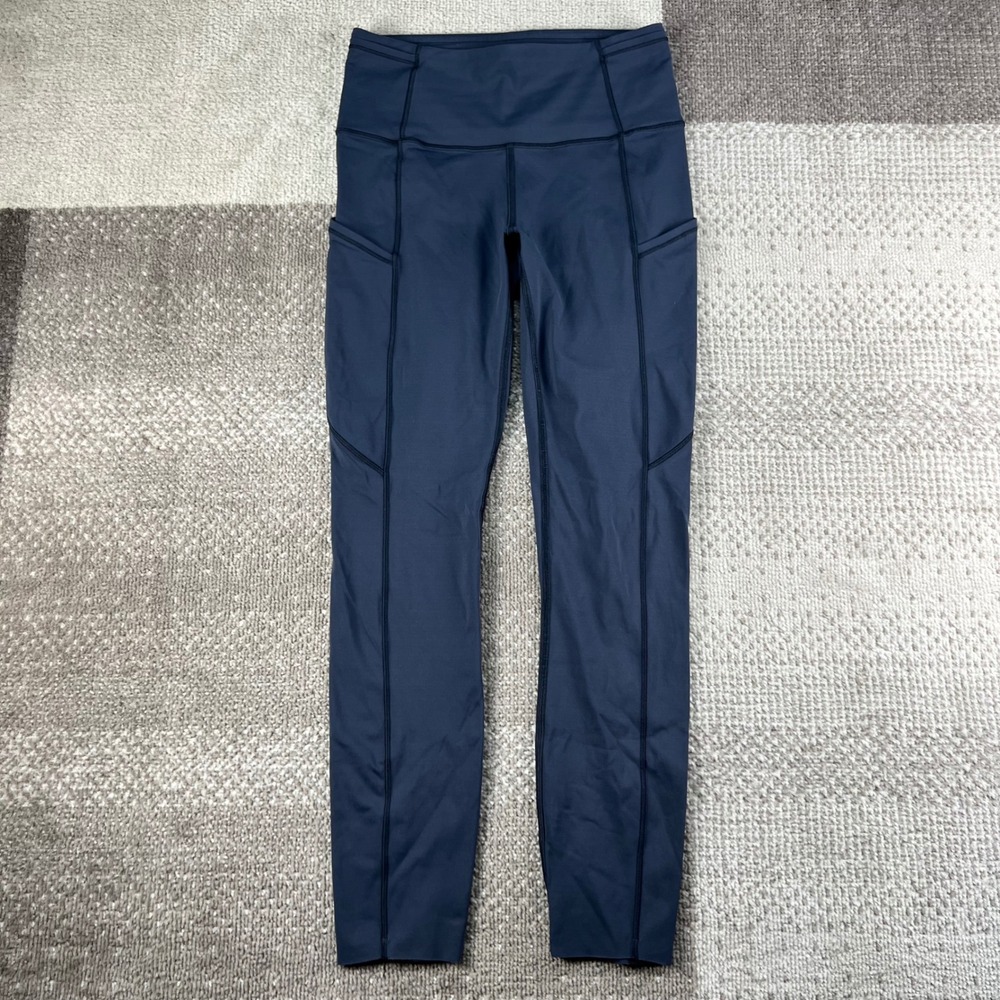 Lululemon Fast & Free 7/8 Tight II Non Reflective Nulux 25" Womens size 4 Black